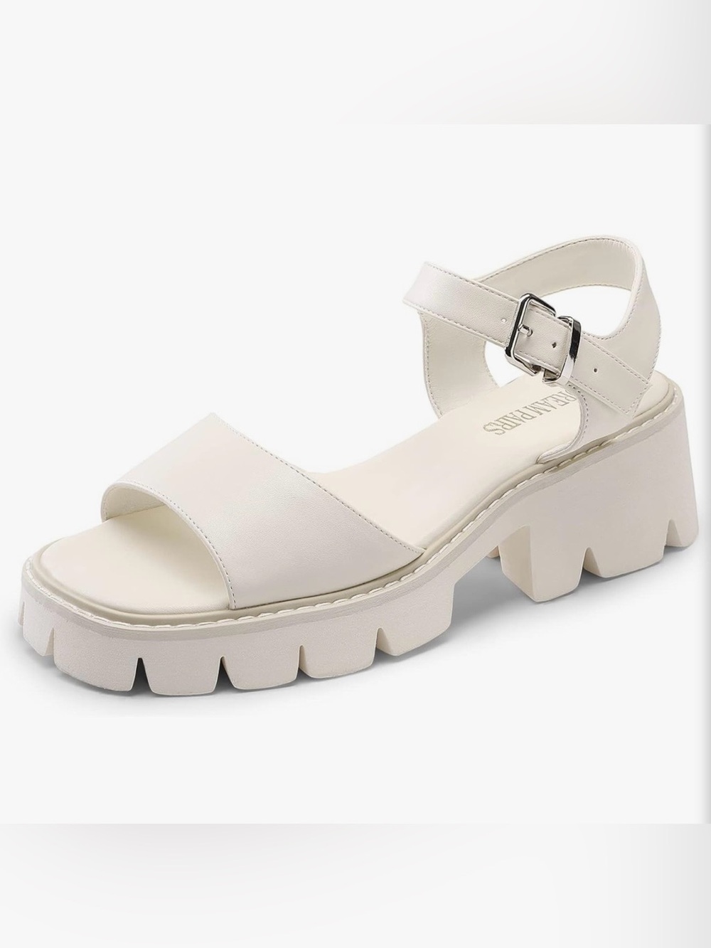 DREAM PAIRS White Chunky Lug Sole Platform Sandals Size 9.5